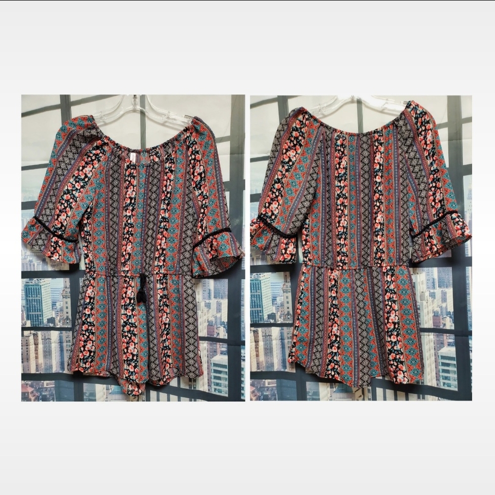 Xhilaration Multicolor Patterned Romper